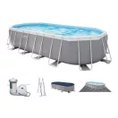 INTEX MetalPrism Set ovális medence 610 x 305 x 122 cm (26798)