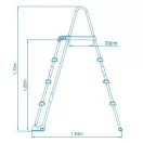 Biztonsági medence létra 3 fokos 122cm magas medencékhez (28076)