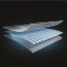 Kerek medencetakaró, Intex Deluxe négyévszakos, csővázas medencéhez, 549 cm átmérő, sötétkék, UV-álló háromrétegű anyag, 20 cm-es túlnyúlással, köteles rögzítéssel (28085)