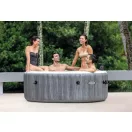 INTEX PureSPA Greywood Deluxe jacuzzi, 4 személyes, kerek, D196 x 71 cm, szürke / fehér (28440)