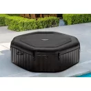 INTEX PureSPA Onyx Black Octagon jacuzzi, sóbontó készülékkel, 4 személyes, D201 x 71 cm, fekete / fehér (28458)