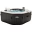 INTEX PureSPA Onyx Black Octagon jacuzzi, sóbontó készülékkel, 6 személyes, D218 x 71 cm, fekete / fehér (28462)
