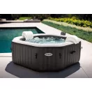 INTEX PureSPA Onyx Black Octagon jacuzzi, sóbontó készülékkel, 6 személyes, D218 x 71 cm, fekete / fehér (28462)