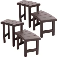   Pad szett, Intex PureSpa, 221 × 76 × 60 cm, barna, 2 közepes és 2 magas pad, összekapcsolható, 160 kg teherbírás, 4 személyes kerek jakuzzihoz (28515)