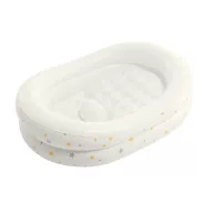   Felfújható babafürdető, Intex, csillagos, 89 x 66 x 25 cm, fehér, puha felfújható kialakítás, csúszásgátló támasztó dudorral, kézi pumpával (48523)