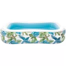 Családi medence, Intex Tropical Swim Center, 229 × 152 × 48 cm, többszínű, 600 literes, felfújható, trópusi mintával (57177)