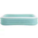 Családi medence, Intex Swim Center Family Lounge, 264 × 165 × 56 cm, kék, 780 literes, felfújható, beépített ülésekkel (58497)