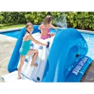 Felfújható vízicsúszda, Intex Kool Splash, 333 × 206 × 117 cm, kék, hullámos kialakítású, locsolótömlőre csatlakoztatható, fogantyúkkal (58849)