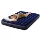 INTEX Classic Downy felfújható matrac, 152 x 203 x 25 cm, kék, plüss felső rész, 2in1 szelep, Wave Beam belső szerkezet (64759)