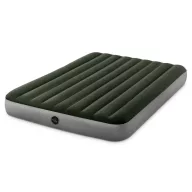   INTEX Queen Dura Beam felfújható vendégágy, 152 x 203 x 25 cm, szürke, plüss felső rész, vízálló, elemes pumpával (64779)