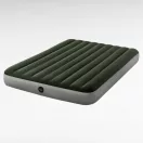 INTEX Queen Dura Beam felfújható vendégágy, 152 x 203 x 25 cm, szürke, plüss felső rész, vízálló, elemes pumpával (64779)