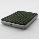 INTEX Queen Dura Beam felfújható vendégágy, 152 x 203 x 25 cm, szürke, plüss felső rész, vízálló, elemes pumpával (64779)