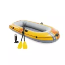 Felfújható csónak szett, Intex Challenger 2, 236 x 114 x 41 cm, narancssárga, kétszemélyes, megerősített PVC, pumpával és evezőkkel (66312)
