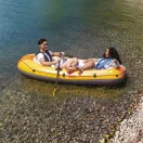 Felfújható csónak szett, Intex Challenger 2, 236 x 114 x 41 cm, narancssárga, kétszemélyes, megerősített PVC, pumpával és evezőkkel (66312)