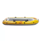 Felfújható csónak szett, Intex Challenger 3, 295 x 137 x 43 cm, narancssárga, háromszemélyes, megerősített PVC, pumpával és evezőkkel (66313)