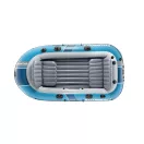 Felfújható csónak szett, Intex Excursion 4, 315 x 165 x 43 cm, kék, négyszemélyes, megerősített PVC, felfújható ülésekkel, pumpával és evezőkkel (66324)