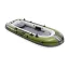 Felfújható csónak szett, Intex Seahawk 3, 295 x 137 x 43 cm, zöld, háromszemélyes, megerősített PVC, pumpával és evezőkkel (66333)