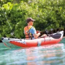 Felfújható kajak, Intex Excursion Pro K1, 305 x 91 x 46 cm, piros/szürke, egyszemélyes, megerősített PVC, felfújható üléssel, pumpával és evezőkkel (68303)