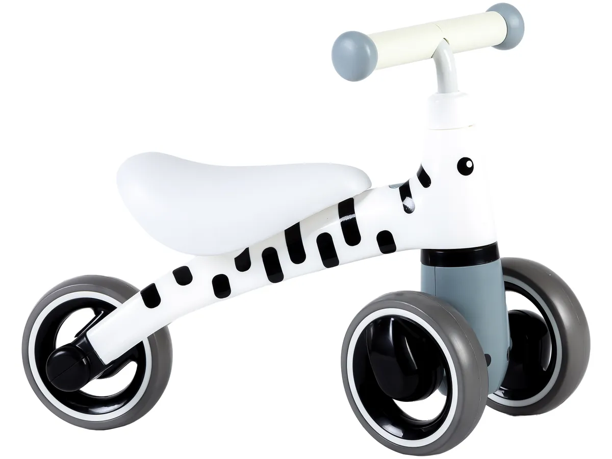 Háromkerekű futóbicikli, ECOTOYS LB1603 zebra, fehér – 3. kép