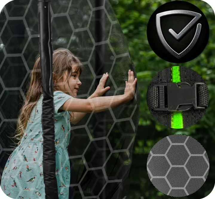 Kerti trambulin, Neo-Sport, fekete/zöld – 5. kép Kerti trambulin, Neo-Sport, fekete/zöld – 5. kép
