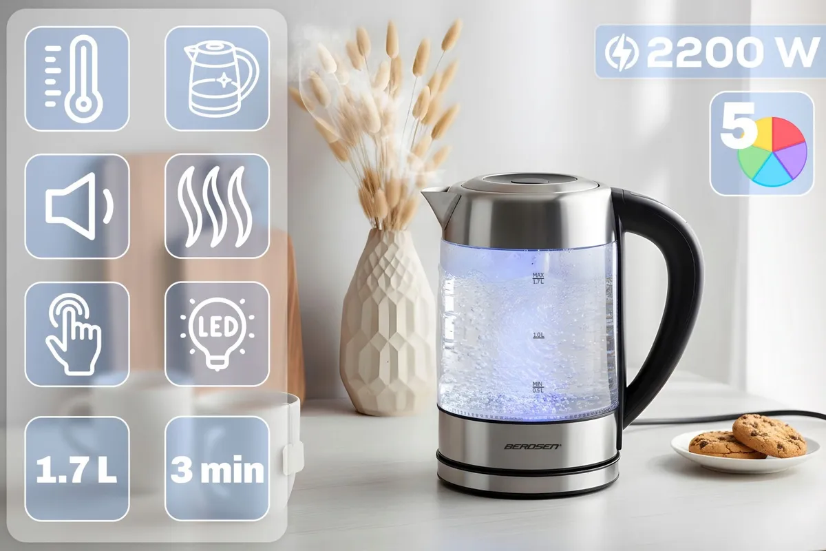 Vízforraló, Berdsen BD-714, 1700 ml – 2. kép