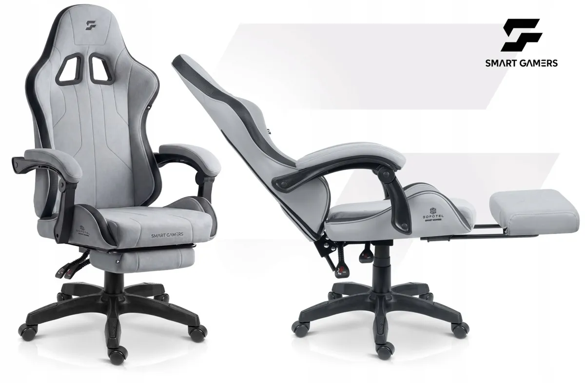Gamer szék, Sofotel Lokar, világosszürke – 2. kép