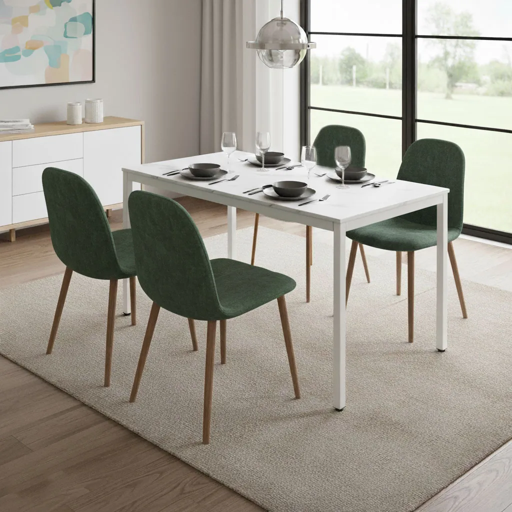 Étkezőasztal, ModernHome NORD-MRW-W, 120 x 60 cm – 2. kép Étkezőasztal, ModernHome NORD-MRW-W, 120 x 60 cm – 2. kép