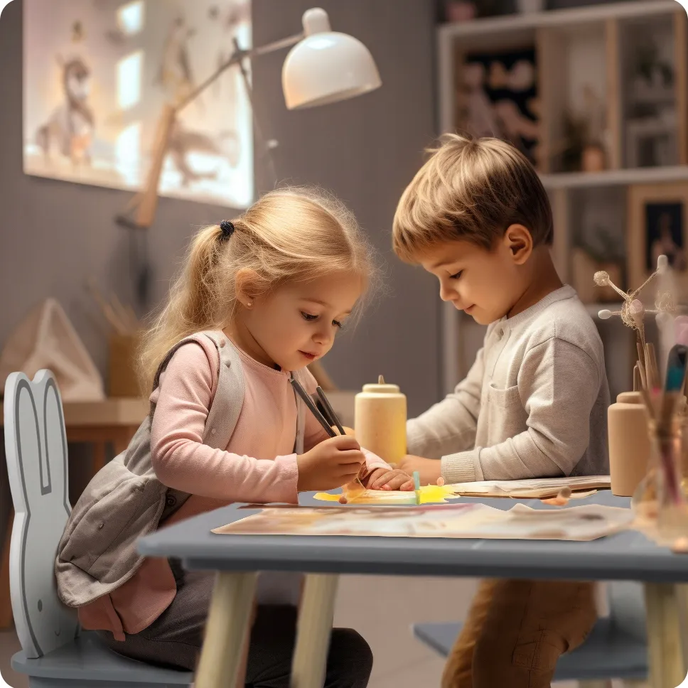 Fa játékasztal, Ricokids RC-847, asztal + 2 szék – 7. kép Fa játékasztal, Ricokids RC-847, asztal + 2 szék – 7. kép