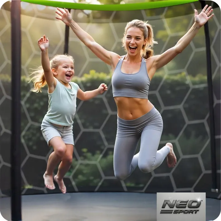 Kerti trambulin, Neo-Sport, fekete/zöld – 8. kép Kerti trambulin, Neo-Sport, fekete/zöld – 8. kép