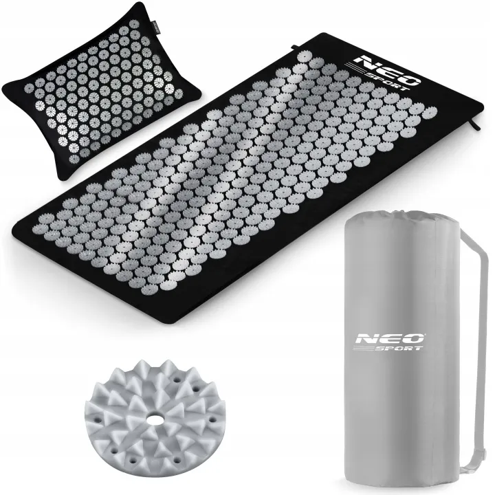 Akupresszúrás szőnyeg, Neo-Sport NS-903, fekete/ezüst – 2. kép Akupresszúrás szőnyeg, Neo-Sport NS-903, fekete/ezüst – 2. kép