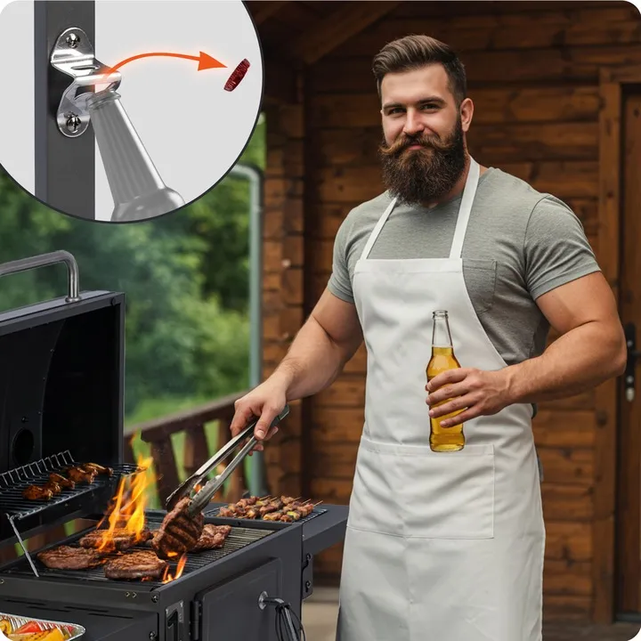 Faszenes grill, Berdsen BD-892, antracit – 5. kép Faszenes grill, Berdsen BD-892, antracit – 5. kép