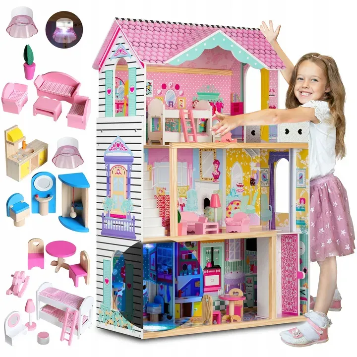 Fa babaház, Ricokids, házikó – 2. kép Fa babaház, Ricokids, házikó – 2. kép