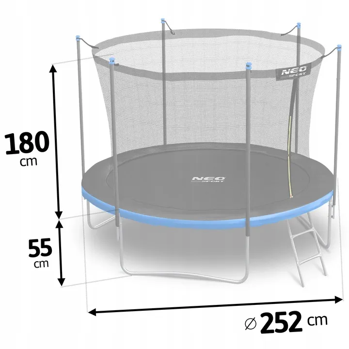 Kerti trambulin, Neo-Sport, fekete/kék – 3. kép Kerti trambulin, Neo-Sport, fekete/kék – 3. kép