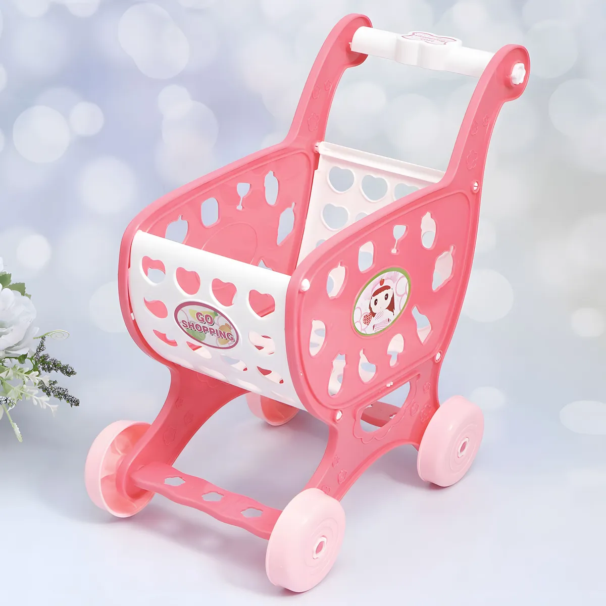 Játék bevásárlókocsi, ECOTOYS 978-2, rózsaszín – 2. kép Játék bevásárlókocsi, ECOTOYS 978-2, rózsaszín – 2. kép