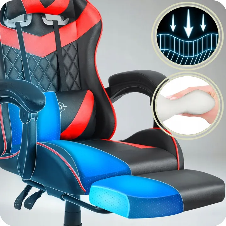 Gamer szék, Sofotel Draknor II, fekete-piros – 6. kép Gamer szék, Sofotel Draknor II, fekete-piros – 6. kép
