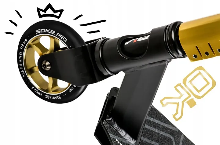 Kaszkadőr roller, SOKE PRO, arany – 3. kép