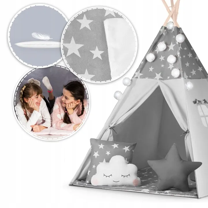 Gyereksátor, Nukido Tipi, fényfüzérrel – 5. kép