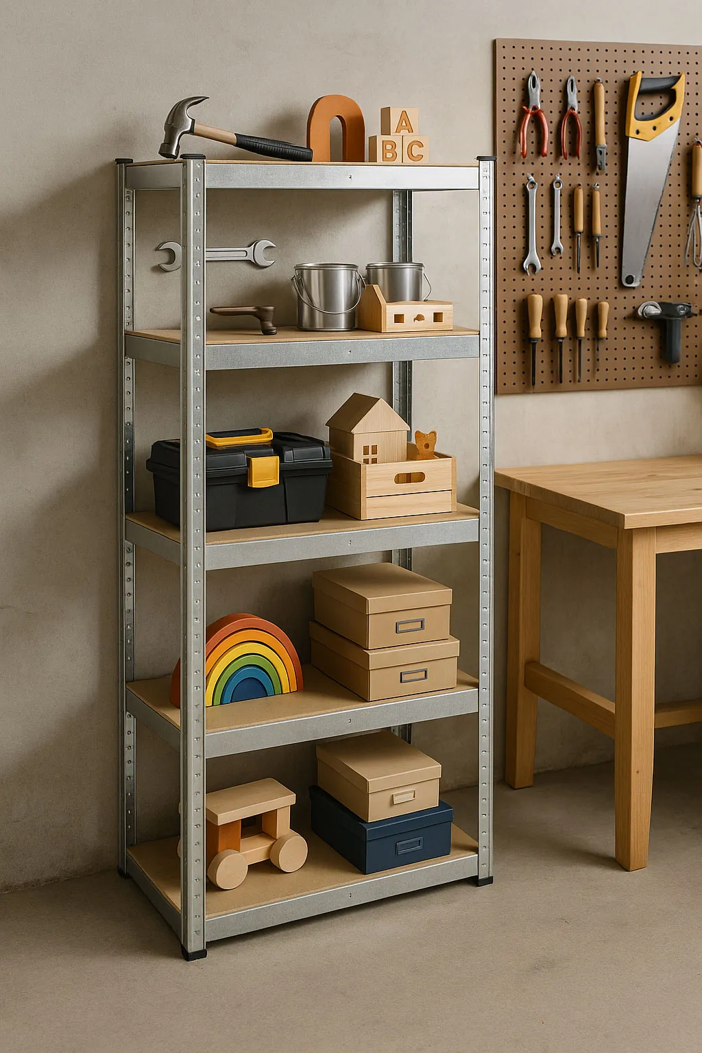 Műhelypolc, ModernHome G9040A, ezüst – 2. kép Műhelypolc, ModernHome G9040A, ezüst – 2. kép