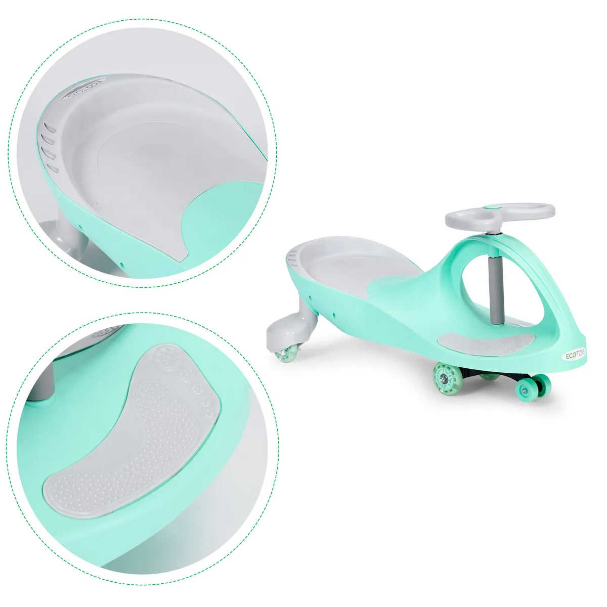 Wiggle autó, ECOTOYS YM-SW-1, zöld – 3. kép