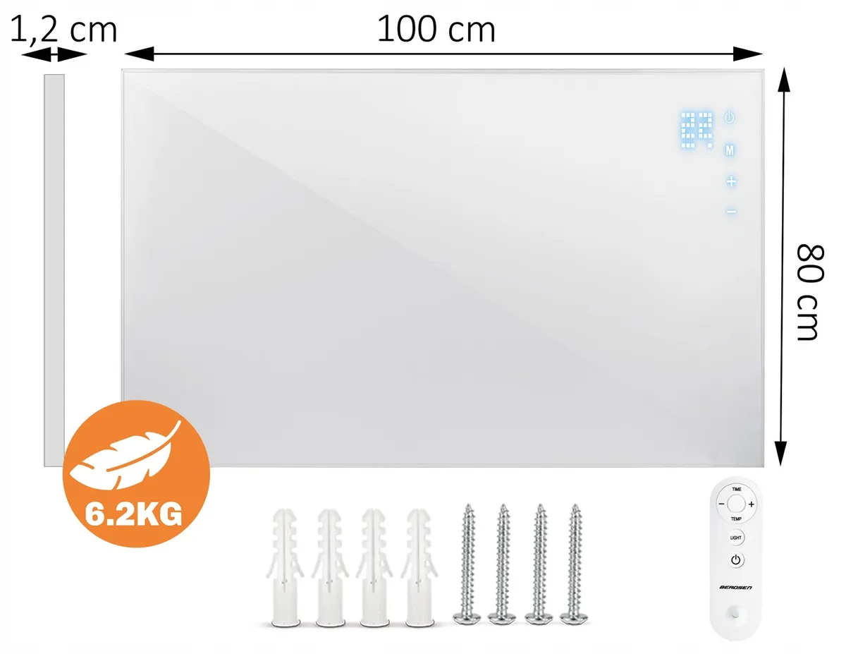 Elektromos fűtőpanel, Berdsen BD-987, fehér – 12. kép Elektromos fűtőpanel, Berdsen BD-987, fehér – 12. kép