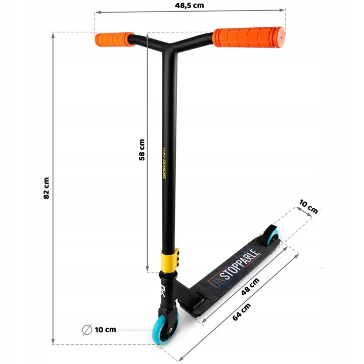Kaszkadőr roller, SOKE GO!, narancssárga – 8. kép
