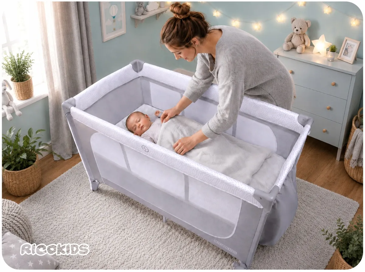 Utazó gyerekágy, Ricokids RK-241, szürke – 12. kép Utazó gyerekágy, Ricokids RK-241, szürke – 12. kép