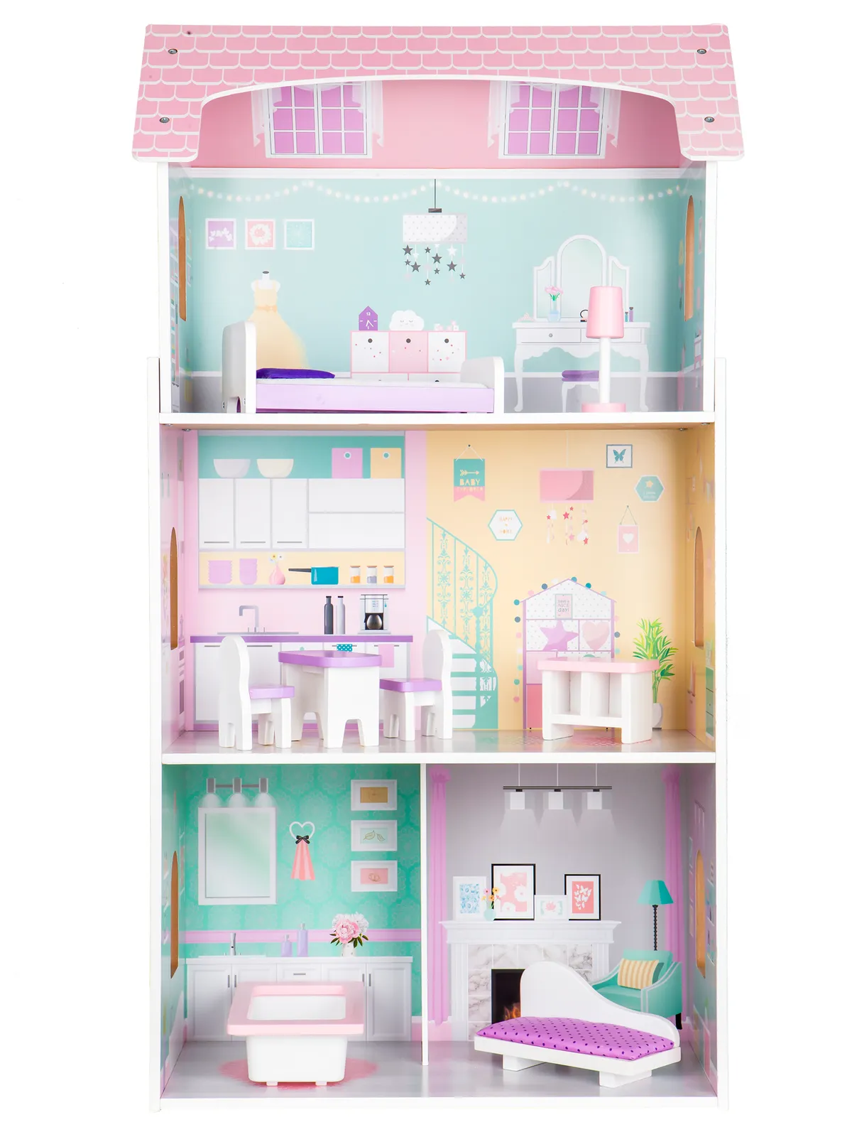 Fa babaház, ECOTOYS 4121, Jagodowa rezidencia – 3. kép