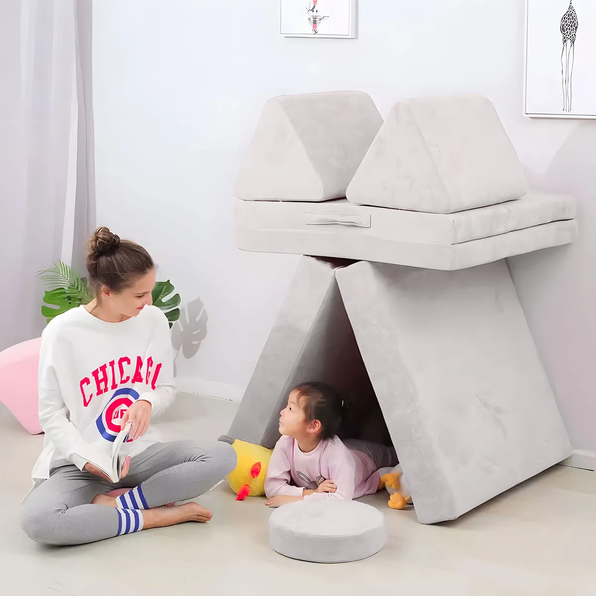 Gyerek moduláris fotel, ECOTOYS TMSRT-14, szürke – 2. kép
