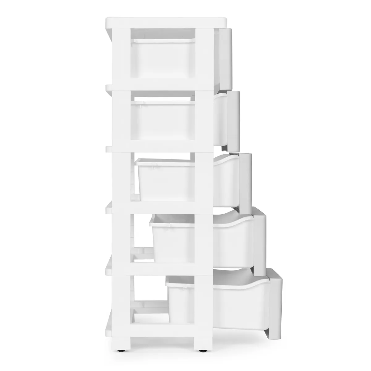 Gurulós tároló, ModernHome PJJCBS0024-05A, fehér/szürke – 3. kép