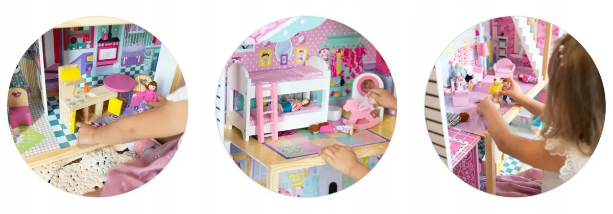 Fa babaház, Ricokids, házikó – 10. kép Fa babaház, Ricokids, házikó – 10. kép