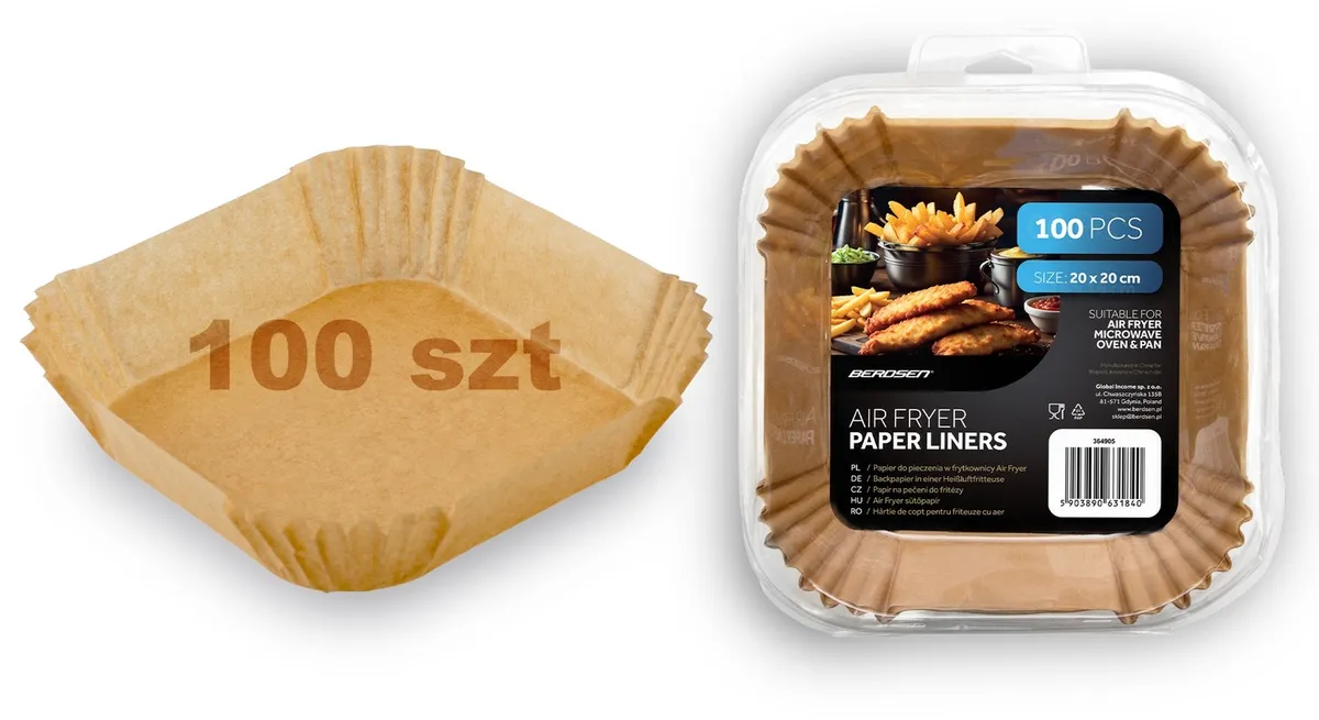 Sütőpapír Air Fryer forrólevegős sütőhöz, Berdsen, 20 x 20 cm – 2. kép Sütőpapír Air Fryer forrólevegős sütőhöz, Berdsen, 20 x 20 cm – 2. kép