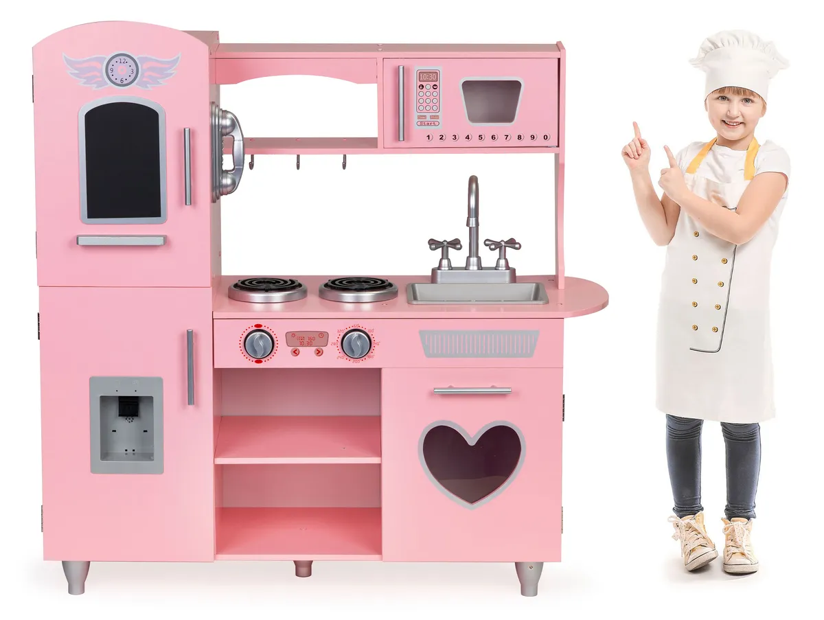 Fa játékkonyha, ECOTOYS 7268, 86 x 88 x 30 cm – 2. kép Fa játékkonyha, ECOTOYS 7268, 86 x 88 x 30 cm – 2. kép