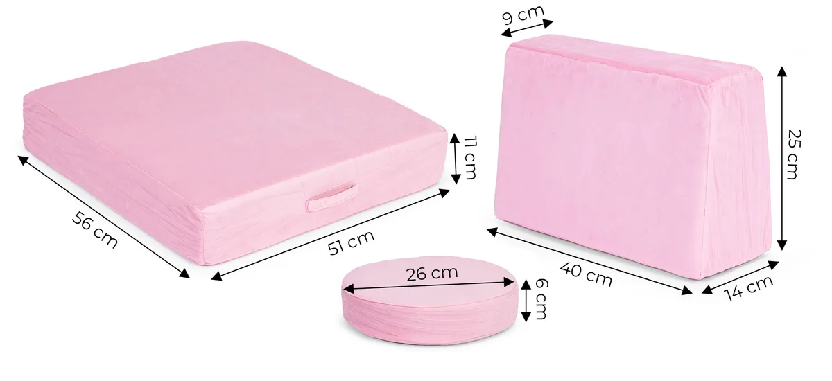 Gyerek moduláris fotel, ECOTOYS TMSRT-14, rózsaszín – 6. kép Gyerek moduláris fotel, ECOTOYS TMSRT-14, rózsaszín – 6. kép