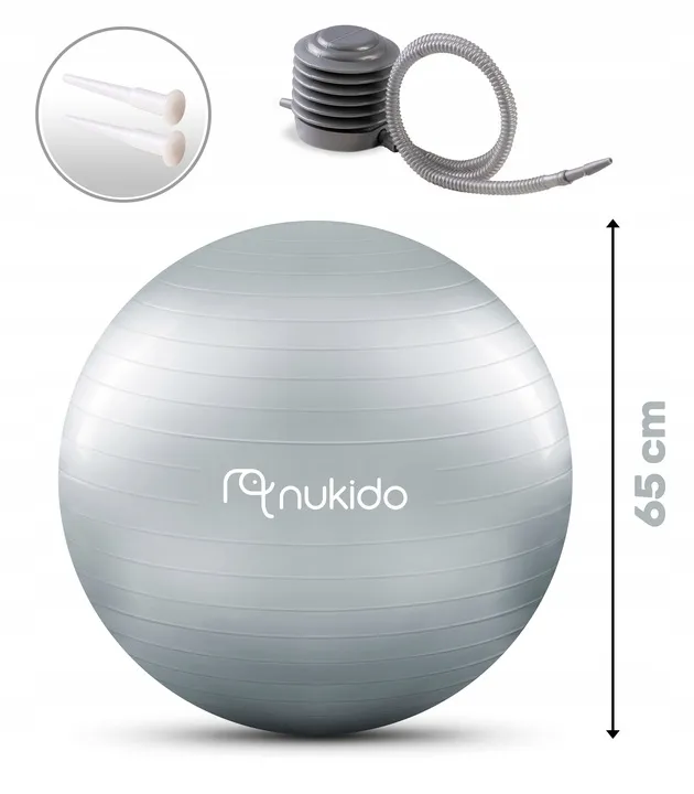 Fitnesz labda, Nukido NS-951, szürke – 9. kép